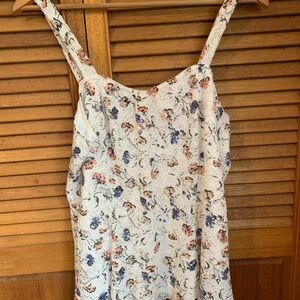 Suzy Shier Floral Tank Top in Blue and Pink